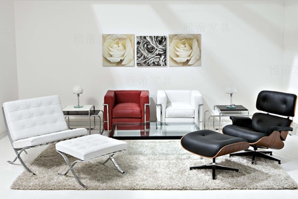 核桃木贴皮的<a href='http://www.ydjiaju.com/Products/EamesLoungeChair.html' class='keys' title='点击查看关于伊姆斯休闲椅的相关信息' target='_blank'>伊姆斯休闲椅</a>（walnut Eames Lounge Chair）